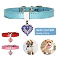 thumbnail image 3 of Adjustable Dog Collar with Pendant Love-Heart Pendant Decorative Adjustable Collar, Faux Leather, Ideal for Valentines Day, 3 of 8