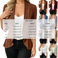 thumbnail image 3 of VBVC Women's Drape Front Open Cardigan, Ladies' 3/4 Sleeve Cable Knit Shawl Collar Top, Casual Slim Fit Summer Outwear For Women, Red , S-2XL, 3 of 9