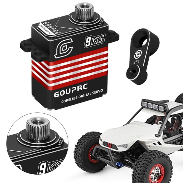 Mini Servo Digital 9KG con brazo para TRX-4 TRX-6 SCX10 III Crawler Car