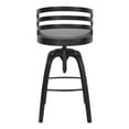thumbnail image 4 of Armen Living Kiara 32" H Simili Cuir Extra Grand Tabouret Réglable en Gris, 4 of 6