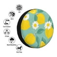 thumbnail image 5 of Easygdp Lemons Chamomile Flowers And Leaves Automobile Tire Dust Cover, 14-17in Spare Tire Cover Universal Fit for Trailer, Car, Truck, SUV, Jeep - 15 inch, 5 of 9