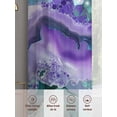 thumbnail image 6 of Purple Marble Sheer Curtains 63 Inches Long 2 Panels Abstract Art Watercolor Crystal Watermark Light Filtering Semi Sheer Window Curtains Drapes for Bedroom Living Room 52"x63", 6 of 7