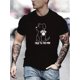 thumbnail image 1 of Cute Dog And TALK TO THE PAW Letter Graphic Print Men's Creative Top, Casual Short Sleeve Crew Neck T-shirt, Men's Clothing For Summer Outdoor, 1 of 8