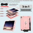 thumbnail image 3 of Allytechgroup Heavy Duty Shockproof Case for Apple iPad Air 2019 3rd Gen 10.5"/ iPad Pro 10.5" 2017, Tablet Case with Multi Angle Kickstand, Pencil Holder, Strap Kids Friendly Cover,Rosegold, 3 of 8