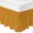 Yellow, variant on Mustard Bed Skirt Queen Size 16 Inch Drop, Golden Yellow Color Solid Background Autumnal Rustic Farmhouse Adjustable Elastic Dust Ruffles Bedskirt for Queen Bed Wrap Around Pleated Mattress Cover