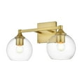 thumbnail image 7 of Living District Foster 2-Light Iron & Glass Bath Sconce in Brass/Clear, 7 of 7
