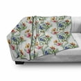 thumbnail image 3 of Flower Soft Flannel Fleece Throw Blanket, Shabby Form Design Mimosas Daisies Flowers Leaves Buds Lilacs Work of Art Print, Cozy Plush for Indoor and Outdoor Use, 70" x 90", Multicolor, by Ambesonne, 3 of 6