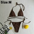 thumbnail image 2 of Trajes de baño de 2 piezas para mujer Halter Triángulo Lazo Lado Bikini Trajes de baño, 2 of 5