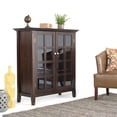 thumbnail image 2 of Simpli Home Acadian 39 inch Wide Solid Wood Transitional Storage Cabinet in Brunette Brown, 2 of 5