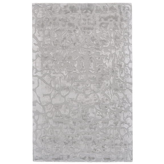 5' X 8' Gray And Silver Abstract Tufted Handmade Area Rug
