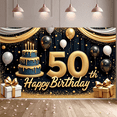 thumbnail image 7 of Yatrandify Decorative Design Happy Birthday Banner Cake Decoration 50th Celebration Banner Balloon Decoration for Birthday Party Indoor Decoration Photo Shoot, 7 of 7