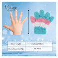thumbnail image 4 of Motique Accessories Kids Gloves Chenille Blue Striped Mitten Gloves for Girls/Boys - One Size, 4 of 4