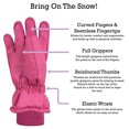 thumbnail image 3 of N'Ice Caps Kids Scroll Print Waterproof Thinsulate Ski Winter Snow Gloves - Girls Youth Pink, 3 of 3