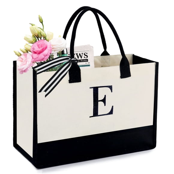 Bolsa de lona con monograma BeeGreen, 43 x 32 x 17 cm, personalizada