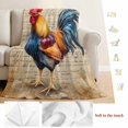 thumbnail image 5 of Retro Rooster Blanket Soft Cozy Warm Throw Blanket for Couch, Plush Fuzzy Flannel Fleece Blankets for Sofa, Farmhouse Vintage Country Animals Print Bed Blankets Lightweight Gifts for Women, 40"x60", 5 of 9