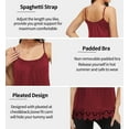 thumbnail image 3 of MANIFIQUE Plus Size Swing Lace Flowy Spaghetti Strap Tank Top with Built in Bra for Women (S-4XL), 3 of 5