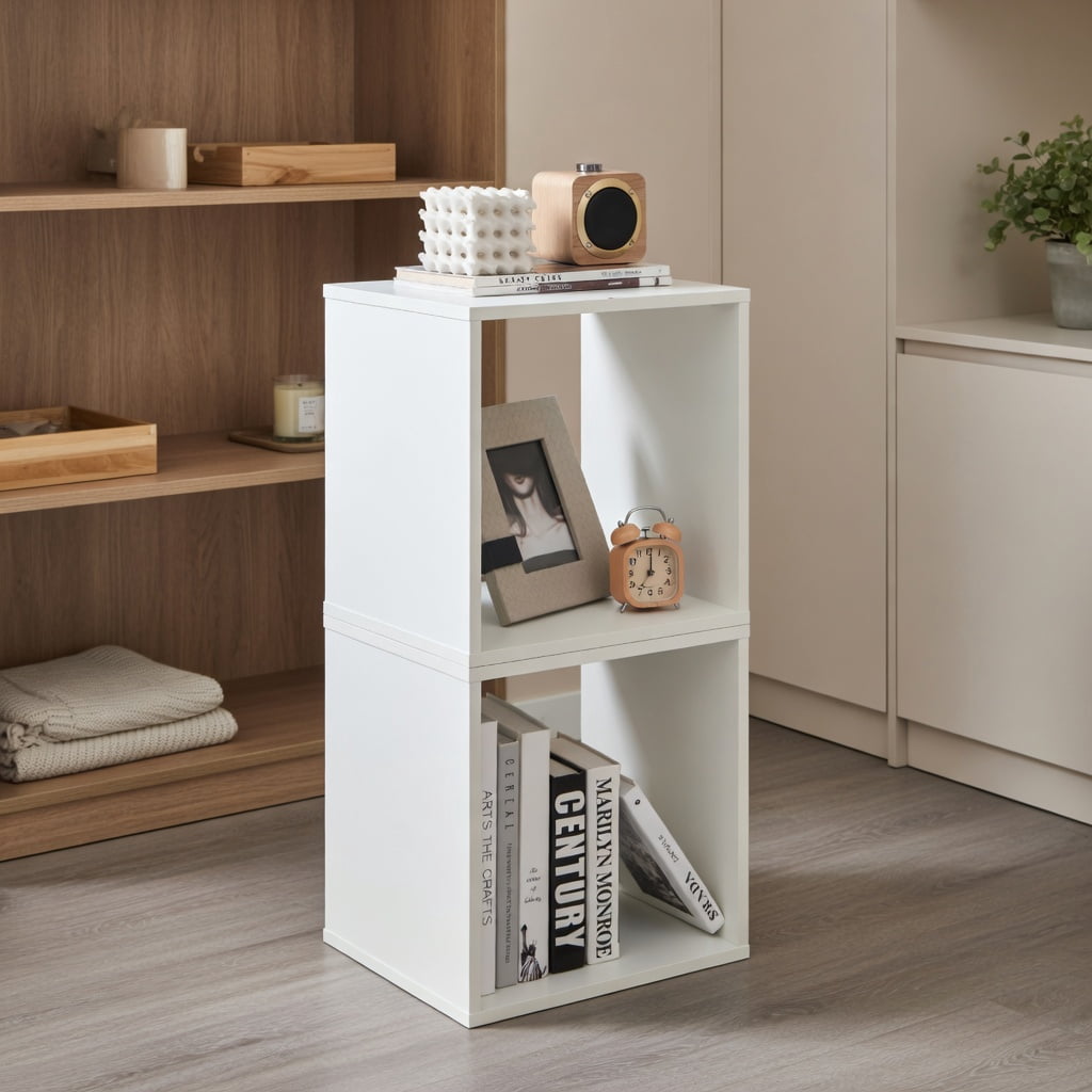 Resenkos Cube Storage Organizer Set of 2-White