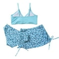 thumbnail image 2 of URMAGIC 8-12Y Child Girls 3 Piece Floral Print Bathing Suit Swimsuits with Beach Skirt, 2 of 8