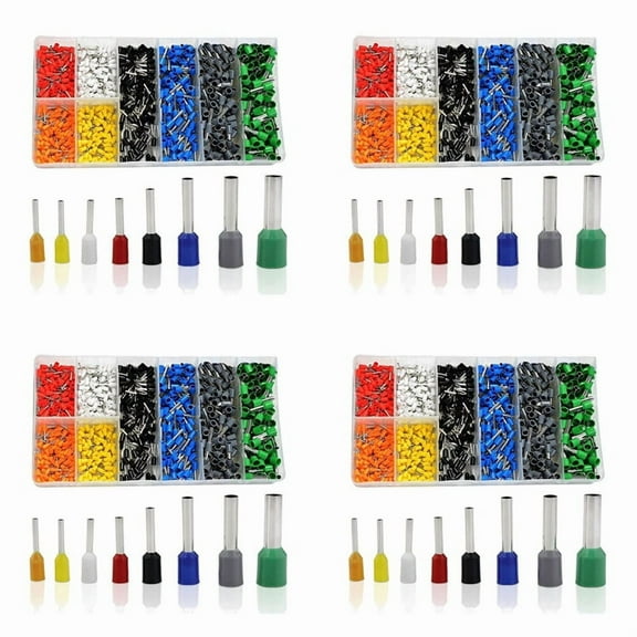 3200 PCS Ferrules Kit, Wire Ferrules Crimp Connector, Insulated Cord Pin End Terminal AWG 22-10 Kit ,with Case