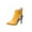 Yellow, variant on Fesfesfes Faux-Leather Boots for Women Winter Tassel Thick Heel High-heel Overshoes Mid-boots 4.5(35)