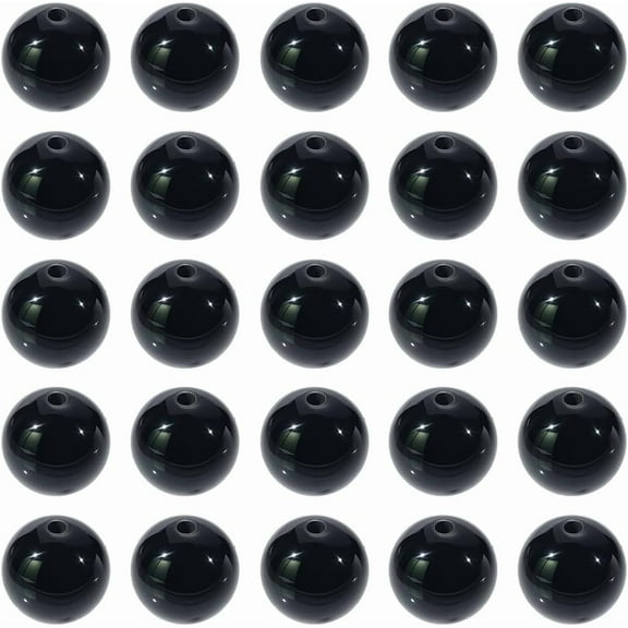 2 Strands 96Pcs 8mm Black Onyx Beads Black Stone Spacer Beads Small Natural Smooth Round Ball Gemstone Polished Loose Spacers for Jewelry Making Bracelets Necklaces DIY Craft Decor