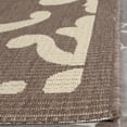 thumbnail image 3 of Safavieh Courtyard Dara Damask Indoor/Outdoor Runner Rug, Chocolate/Natural, 2'3" x 6'7", 3 of 9