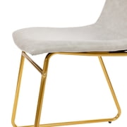 Flash Furniture 18 Table Height Timeless Mid-Back Sled Base Dining Chairs, Set of 2, Gray/Gold