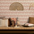thumbnail image 6 of Tempaper Block Print Mermaids Pink Coastal Peel and Stick Wallpaper, 20.5" x 16.5', 6 of 8
