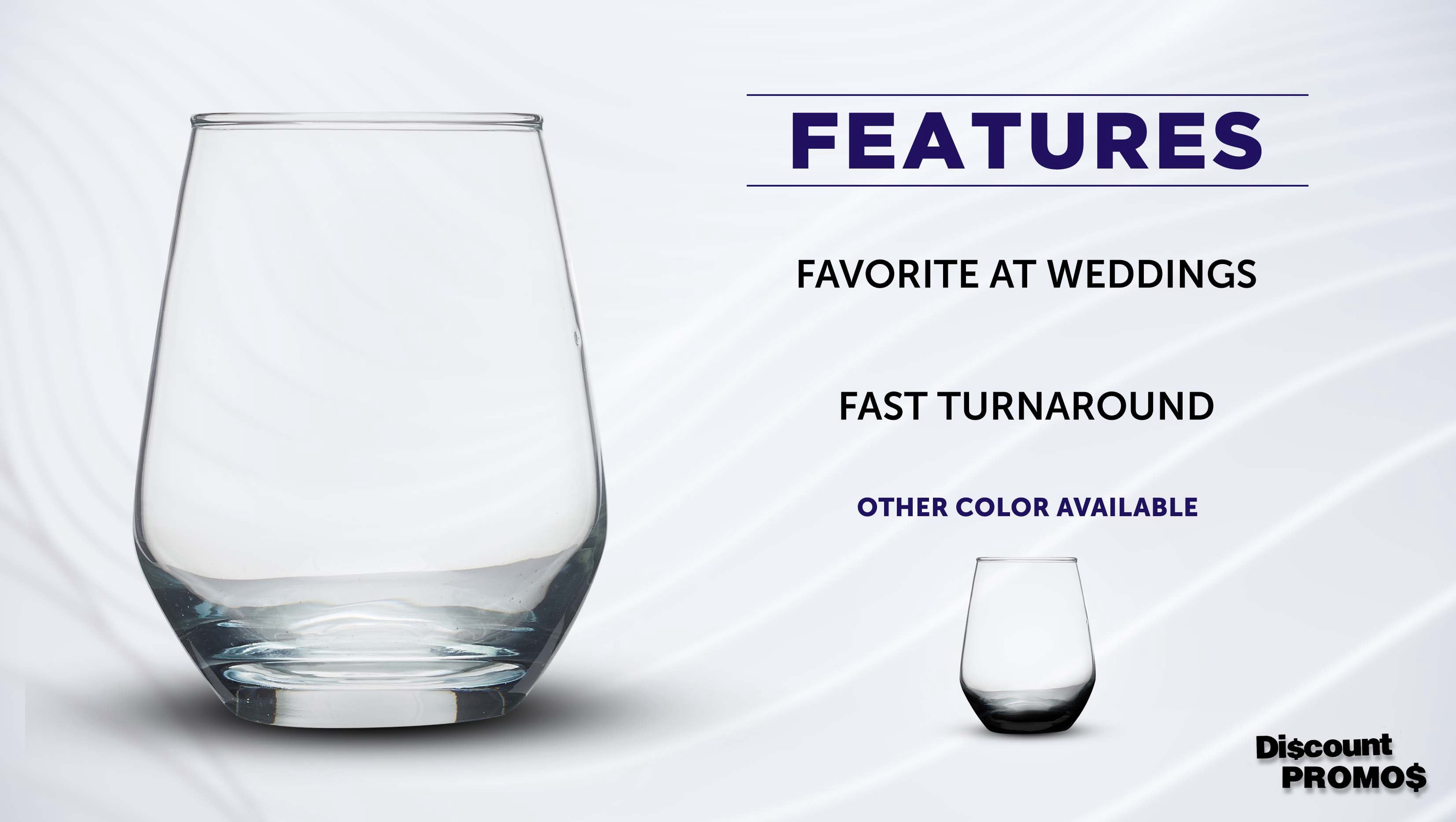 Silica Stemless Wine Glasses 12 oz. Set of 10, Bulk Pack - Restaurant Glassware for Red Wine, White Wine, Cocktails - Clear