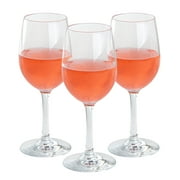 Bev Tek 9 oz Plastic Wine Glass - 2 3/4" x 2 3/4" x 7" - 6 count box
