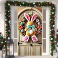 thumbnail image 6 of AZXY 35x71 Inch Easter Bunny Door Cover, Bunny Butt Wreath on Door Banner, Spring Adorable Porch Wall Hanging Decor for Easter Party, 6 of 9