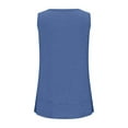 thumbnail image 6 of TKLPEHG Tank Tops for Women Crew Neck Tank Top Loose Comfy Lightweight Solid Color Fashion Sleeveless T Shirt Casual Summer Clothes Blouses (Blue,S), 6 of 6