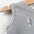thumbnail image 4 of Eltusu Girls Tank Tops, Summer Solid Color Crew Neck Casual Sleeveless Shirts Gray Size 2-3 T, 4 of 6