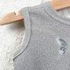 thumbnail image 4 of Camiseta de tirantes de cuello redondo para niños, primavera y verano, color liso, mangas abullonadas, manga corta, cuello redondo, camiseta para niños, camiseta de poliéster para niños., 4 of 6