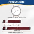 thumbnail image 2 of Uxcell 16mm Nylon Braided Watch Bands with Stainless Steel Buckle, Dark Red, 2 of 6