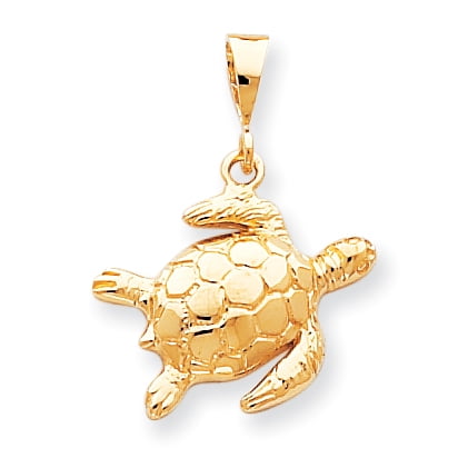 Charme Tortue en Or Jaune 10K