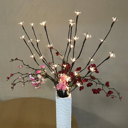 Led Lit Flower Arrangements 20 LED Lantern Branch Lights Wedding Decoration Lights Christmas Day Lights Home Decoration Flower Arrangement Lights Types A ()