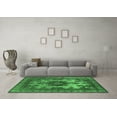 thumbnail image 3 of Ahgly Company Indoor Square Oriental Emerald Green Industrial Area Rugs, 4' Square, 3 of 4