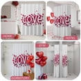thumbnail image 6 of Valentine's Day Bathroom Shower Curtains with Hooks, Love Heart Red Rose Flower Petals Simple Waterproof Fabric Washable Shower Curtain for Home Hotel Bathtub Decor 60x72 Inch, 6 of 9