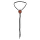 thumbnail image 3 of de cuero Bolo Tie, Western Classic Ties, Indian Bolotie, - rojo Soledad Corbata de piedras preciosas occidentales, 3 of 9