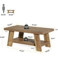 thumbnail image 2 of Tribesigns Farmhouse Coffee Table, 47.24" Rectangular Rustic Coffee Tables for Living Room for Apartment, Home, 2 of 7