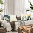 thumbnail image 4 of Mid Century Modern Pillow Covers Set of 4 18x18 Cute Plants Contemporary Pillows Art linens Cotton Abstract Aesthetic Boho Decor Outdoor Accents Sofa Farmhouse Cases Couch Decorations, 4 of 5