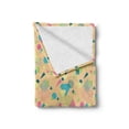 thumbnail image 2 of Retro Soft Flannel Fleece Throw Blanket, Memphis Style Abstract Geometric Composition with Triangles Squares and Wavy Lines, Cozy Plush for Indoor and Outdoor Use, 50" x 60", Multicolor, by Ambesonne, 2 of 6