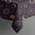 thumbnail image 5 of Dark Purple Sun Moon Star Pattern Square Tablecloth,Waterproof Square Table Cover,Wipeable Spillproof Washable Table Cover for Home Kitchen Party Decor 42"X42"(107x107cm), 5 of 6
