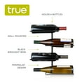 thumbnail image 2 of True Align Wall-Mounted Wine Rack - Black Wrought Iron, Minimalist Display, 2 of 5
