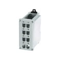 thumbnail image 2 of IndustrialNet Mini-Com 8-port DIN Rail Shielded Patch Panel - 8 Port(s) - 8 x RJ-45 - Light Gray - DIN Rail Mountable, 2 of 6