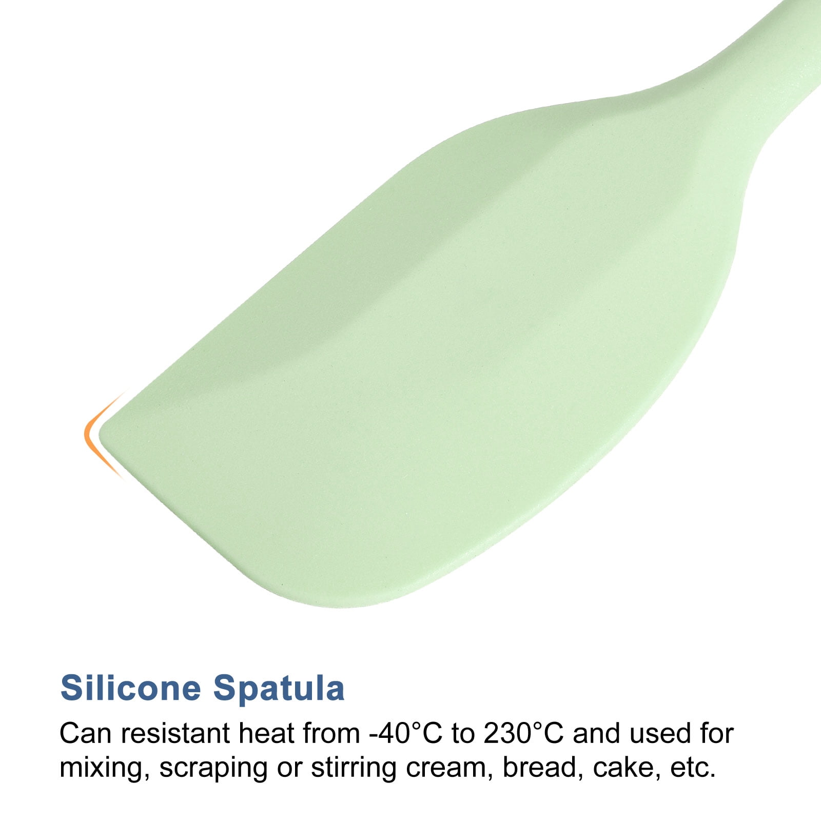 Unique Bargains Silicone Spatula Spoon, Heat-resistant Scraper for Cooking Green 3 Pcs