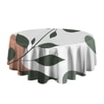 thumbnail image 5 of Brown Boho Plant Pattern Round Tablecloth 60"x60",Wrinkle Wipeable Table Cloth for Kitchen Dining Room Picnic Patio Party, 5 of 6