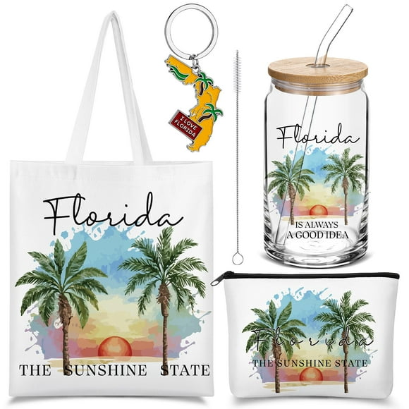 Set de regalos de viaje Chuangdi Florida con bolsa de lona y vaso