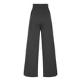 thumbnail image 6 of Women's Wide Leg Sweatpants Thick Thermal Drawstring Pants Side Pockets, Elastic Waist, Solid Color, High Waisted Baggy Pants, Straight Leg Trousers, For Daily Wear, Streetwear, 6 of 9